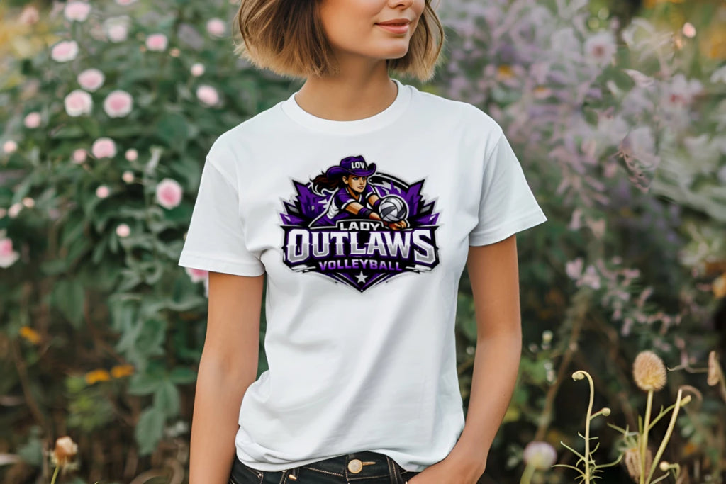 Lady Outlaws Volleyball (White T-shirt)