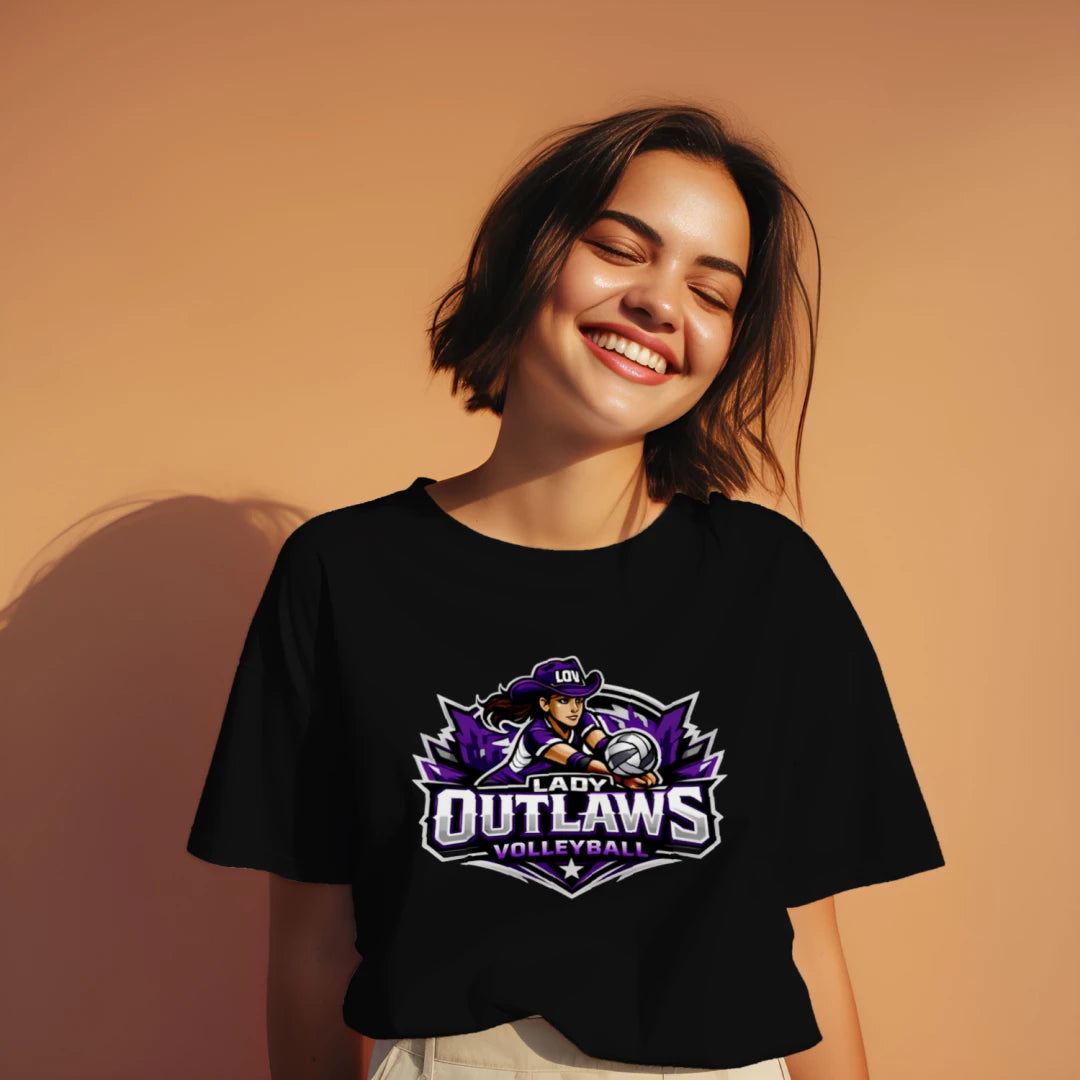 Lady Outlaws Volleyball (Black T-shirt)